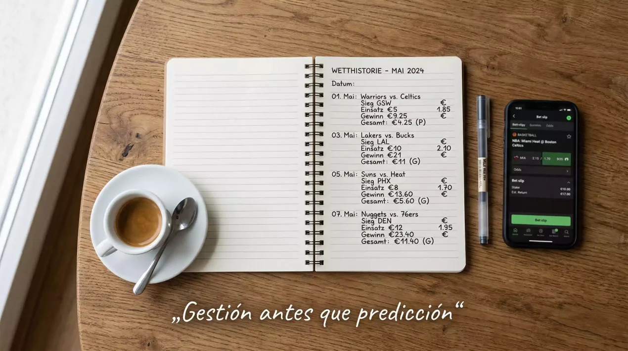 Gestión de banca para apuestas NBA: método con datos DGOJ